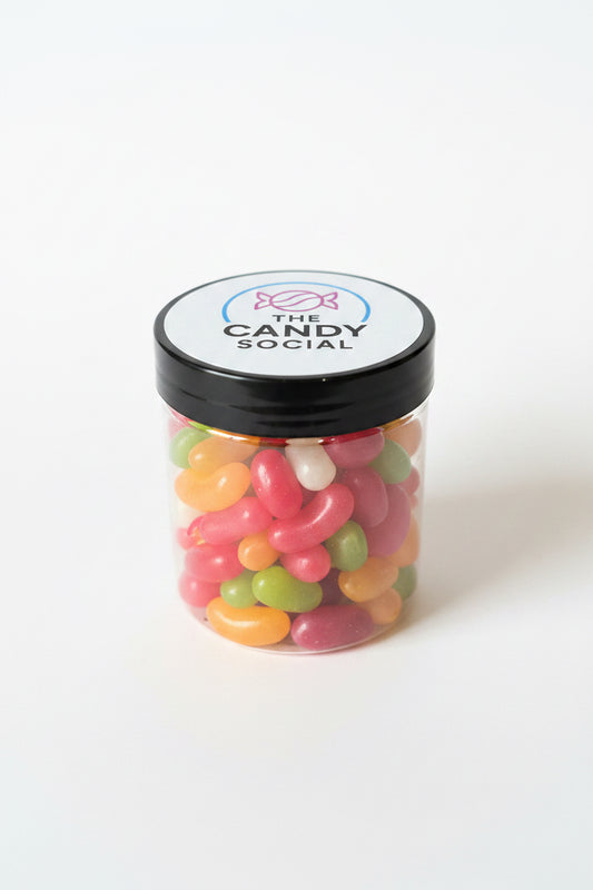 Jar of Barratt's colourful fruit jelly beans
